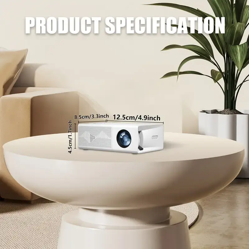 2025 Mini HD Projector with 3D Support