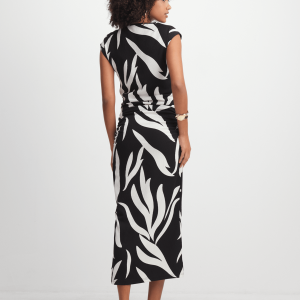 Jet Women's Black/White Leaf Bodycon Dress