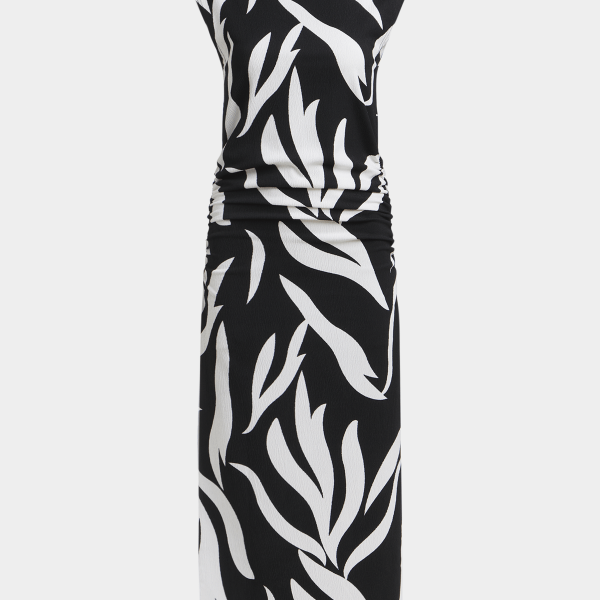 Jet Women's Black/White Leaf Bodycon Dress