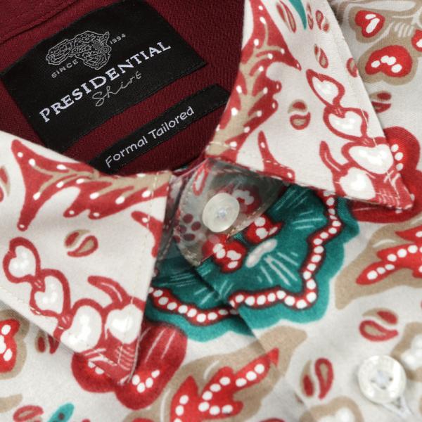 Spring Flowers – Men’s Long Sleeve Printed Cotton Shirt