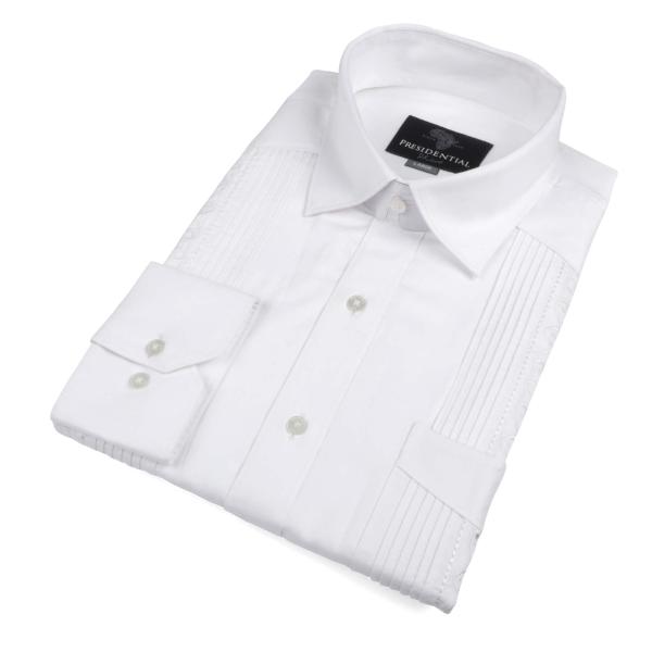 White Long Sleeve Cotton Sateen Embroidered Multi-Pocket Men’s Shirt
