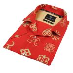 African Check Red Rayon Short Sleeve Men’s Shirt