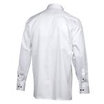 Chest Horizontal Beam White Long Sleeve Cotton Men’s Shirt