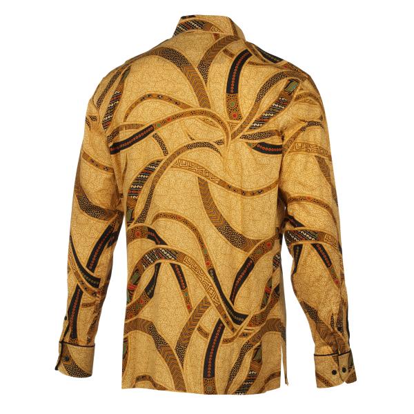 Magic Swirl – Men’s Long Sleeve Printed Cotton Shirt