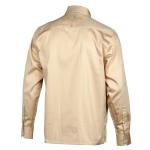 Khaki Long Sleeve Cotton Sateen Embroidered Multi-Pocket Men’s Shirt