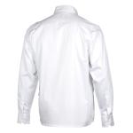 White Long Sleeve Cotton Sateen Embroidered Multi-Pocket Men’s Shirt