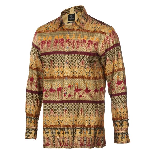 Egyptian Chariot – Red Men’s Long Sleeve Printed Shirt