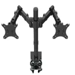 Volkano VK-4007-BK Steady Duo Series Dual Monitor Desk Mount – Sturdy, Adjustable, and Space-Saving