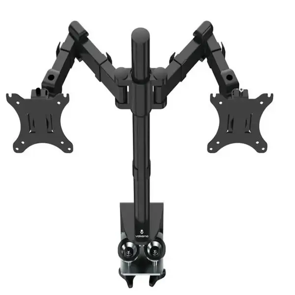 Volkano VK-4007-BK Steady Duo Series Dual Monitor Desk Mount – Sturdy, Adjustable, and Space-Saving