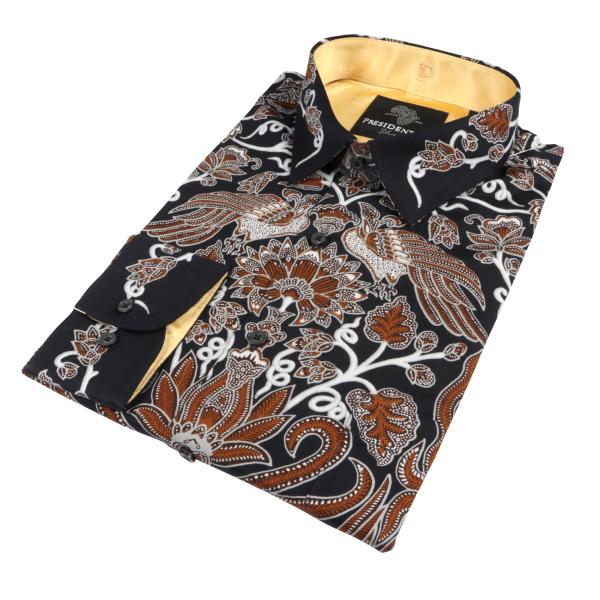 Madiba’s Heart- Men’s Long Sleeve Printed Cotton Shirt