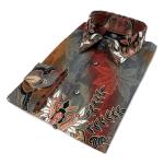 Autumn Stars – Bottle Green Men’s Long Sleeve Printed Cotton Shirt