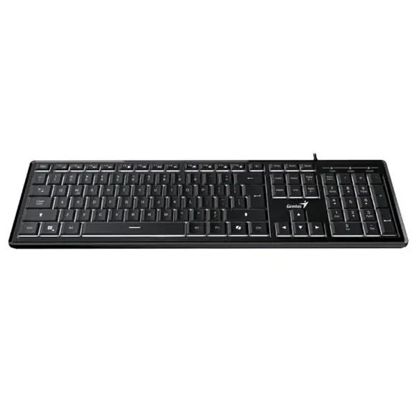 Genius SlimStar 820 Illuminated Slim USB Keyboard with AI Copilot Key – Sleek, Responsive, and Smart