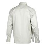 Light Sage Long Sleeve Cotton Sateen Embroidered Multi-Pocket Men’s Shirt