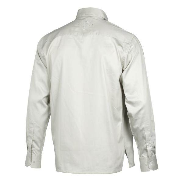 Light Sage Long Sleeve Cotton Sateen Embroidered Multi-Pocket Men’s Shirt
