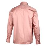 Coral Long Sleeve Cotton Sateen Embroidered Multi-Pocket Men’s Shirt