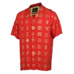 African Check Red Rayon Short Sleeve Men’s Shirt