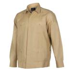 Sky Long Sleeve Cuban Multi-Pocket Cotton Linen Shirt