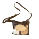 Bucket Leather and feather Bag