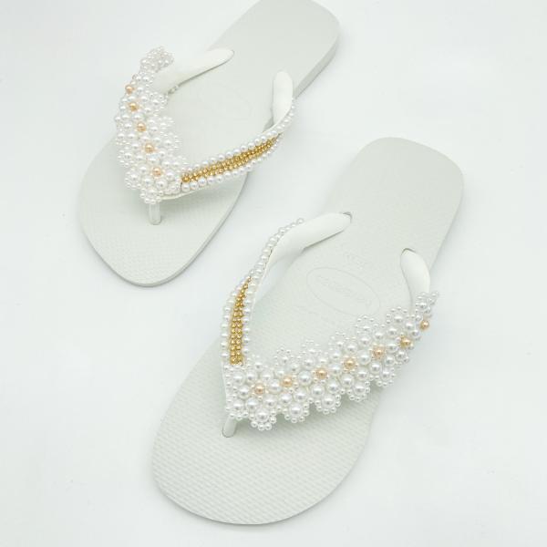 Gold Aside customized havaianas