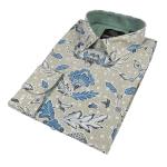 Royal Wing – Grey Men’s Long Sleeve Printed Cotton Shirt