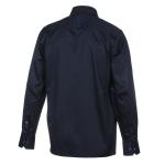 Navy/ Gold Long Sleeve Cotton Sateen Embroidered Multi-Pocket Men’s Shirt