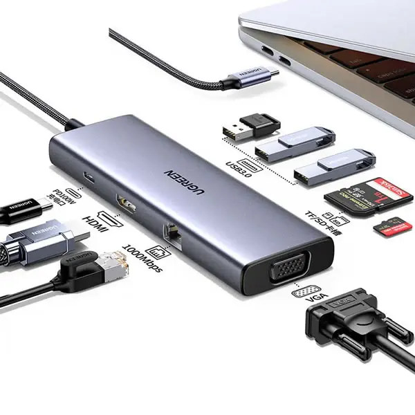 UGREEN CM498-15600 USB-C 9-in-1 Docking Station – Expand Your Connectivity with Versatility