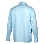 Checked Diamond Light Blue Long Sleeve Linen Cotton Men’s Shirt