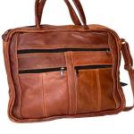 Handmade African Leather Briefcase Bag