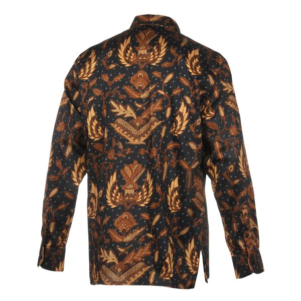 Royal Wing- Black Men’s Long Sleeve Printed Cotton Shirt