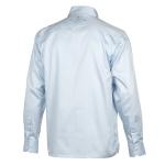 Light Blue Long Sleeve Cotton Sateen Embroidered Multi-Pocket Men’s Shirt