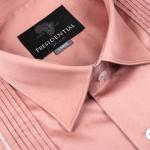 Coral Long Sleeve Cotton Sateen Embroidered Multi-Pocket Men’s Shirt