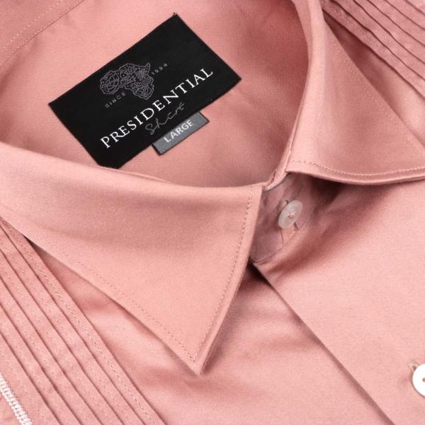 Coral Long Sleeve Cotton Sateen Embroidered Multi-Pocket Men’s Shirt