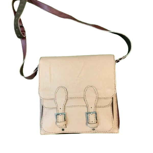 Satchel White Leather Bag