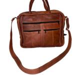Handmade African Leather Briefcase Bag