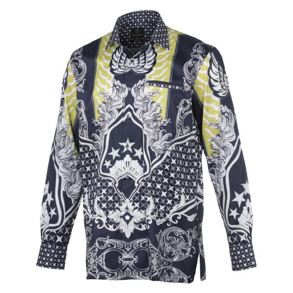 Majestic Touch – Men’s Long Sleeve Printed Cotton Shirt