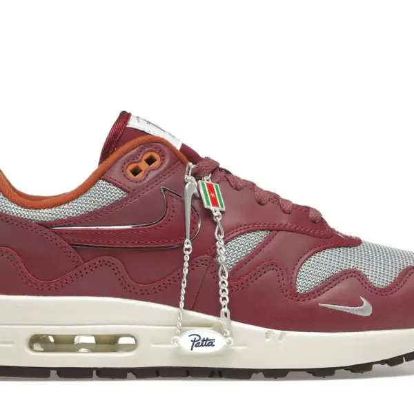 Nike Air Max 1 Patta Waves Rush Maroon (with Bracelet)