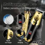 WEEME 3pcs Men's Electric Hair Clipper Set – USB Rechargeable with LCD Display