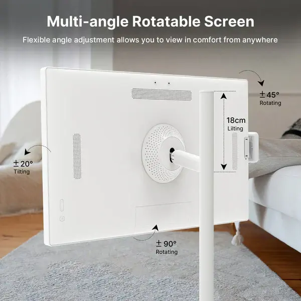 MAXVIEWPRO 32-Inch Portable Smart TV with Touchscreen – Android OS, Adjustable, Wireless Design