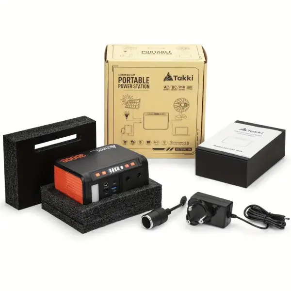 TAKKI Portable Power Station – Compact Lithium Battery Generator for Outdoor Power