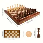 Premium 34cm Folding Wooden Chess Set
