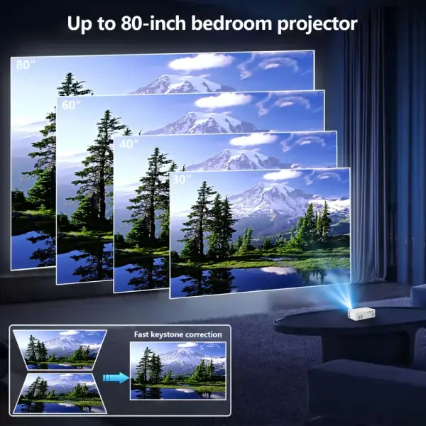 2025 Mini HD Projector with 3D Support