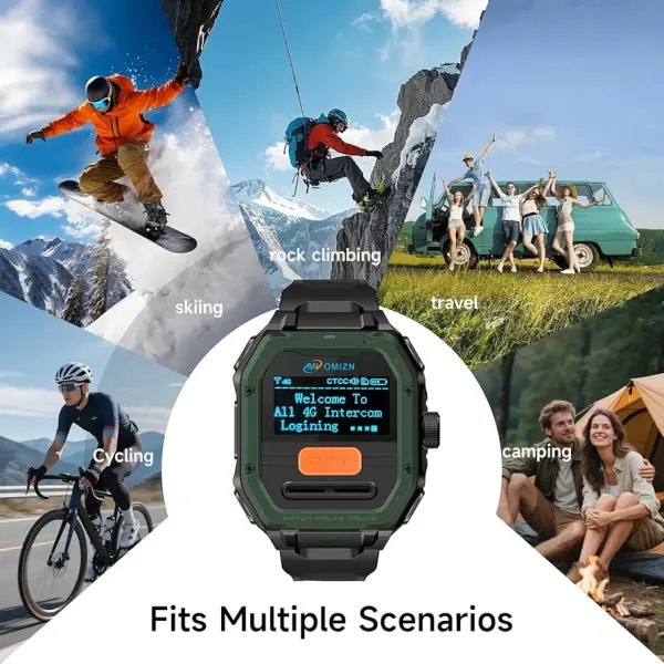 Watch Walkie Talkie Unlimited Range, 4G LTE Wearable PTT