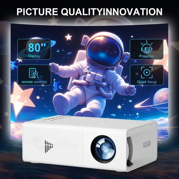 2025 Mini HD Projector with 3D Support