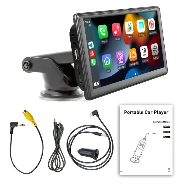 7" Wireless CarPlay & Android Auto Touchscreen – B500 HD Car Video & Music Player