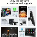 7" Wireless CarPlay & Android Auto Touchscreen – B500 HD Car Video & Music Player