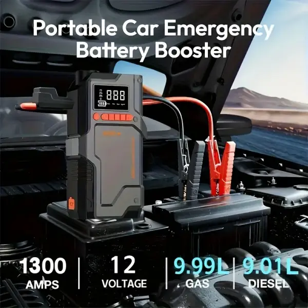 JKUOO Heavy-Duty Car Emergency Starter – Five-in-One Multi-Function Charger