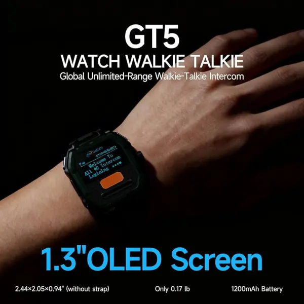 Watch Walkie Talkie Unlimited Range, 4G LTE Wearable PTT