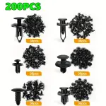200pcs Universal Car Fixing Clips – Mixed 6–10mm Bumper Push Rivets for Auto Repair
