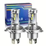 2pcs H4 9003 LED Headlight Bulbs – CSP Fanless, Canbus, High & Low Beam, 12V