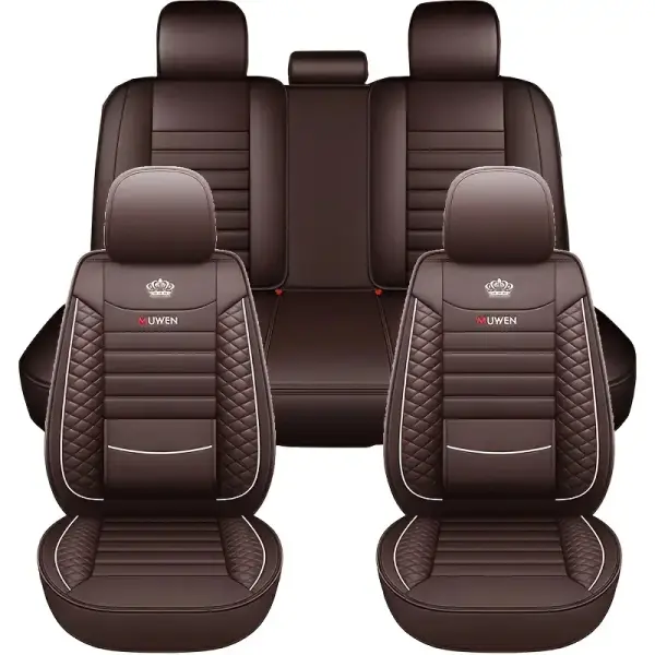 Breathable PU Leather Car Seat Covers – Single or Full 5-Seat Set for SUVs & Sedans
